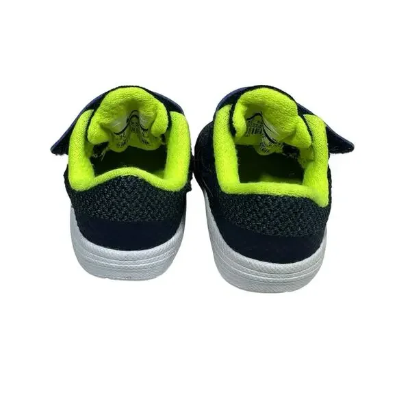 Nike Revolution 3 Baby Boys Sneakers Athletic Shoes Navy Blue Neon Yellow Sz 2C - Picture 6 of 9